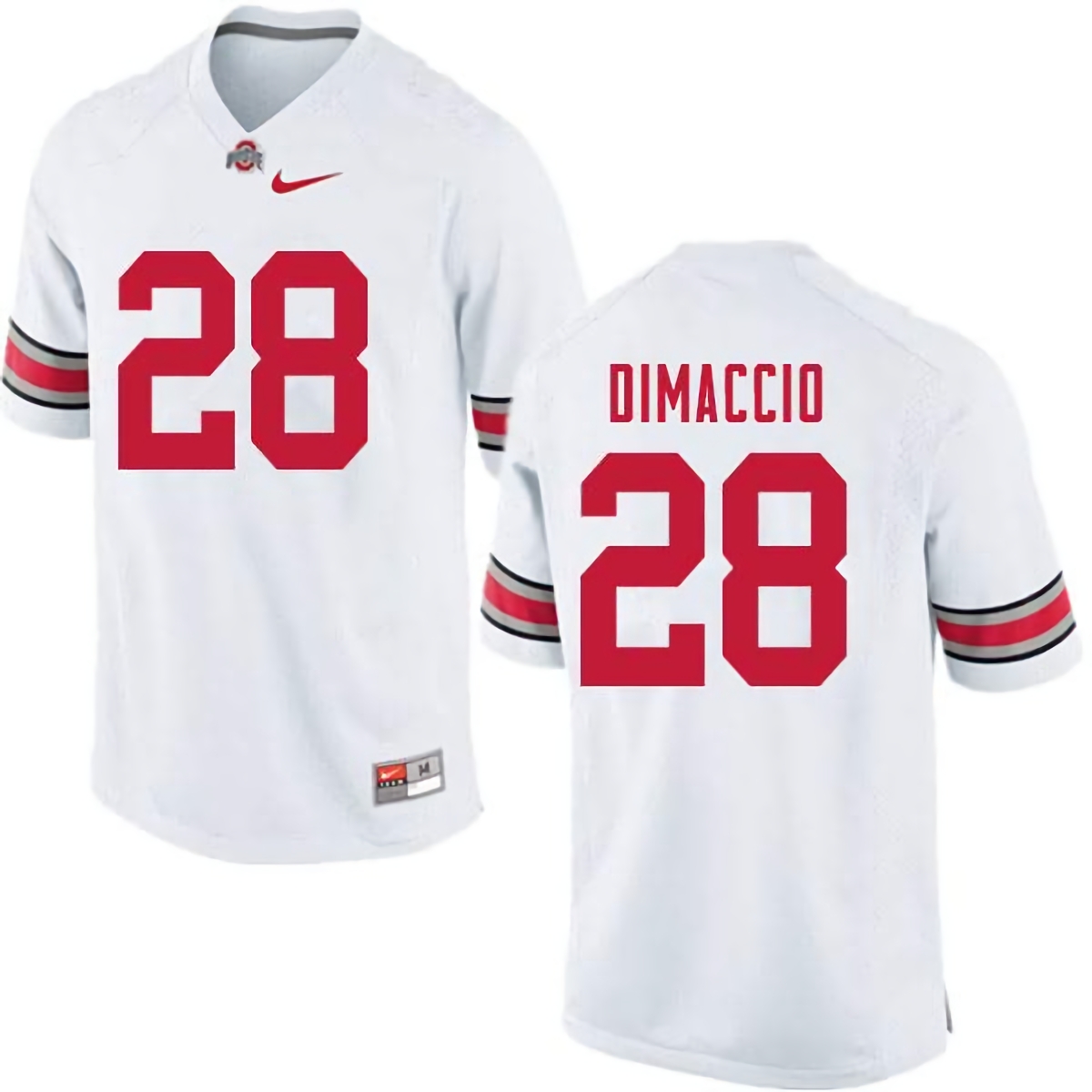 Dominic DiMaccio Ohio State Buckeyes Men's NCAA #28 Nike White College Stitched Football Jersey QZM7856DJ